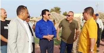 وزير الرياضة يتفقد المدينة الشبابية بالغردقة