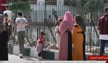 حديقة الحيوان: إقبال كبير من الشباب في أول أيام عيد الفطر.. فيديو