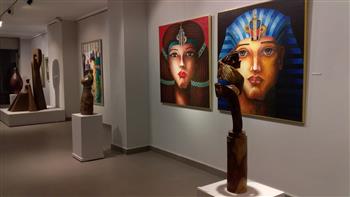  150 تشكيليا فى افتتاح معرض «الفن بنكهة فرعونية» بجاليرى ضى