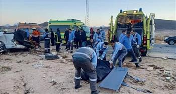   مصرع وإصابة 10 أشخاص فى حادثين متفرقين بمحافظة المنيا
