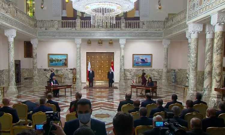 السيسي ونظيره البولندى يشهدان مراسم توقيع عدد من مذكرات التفاهم