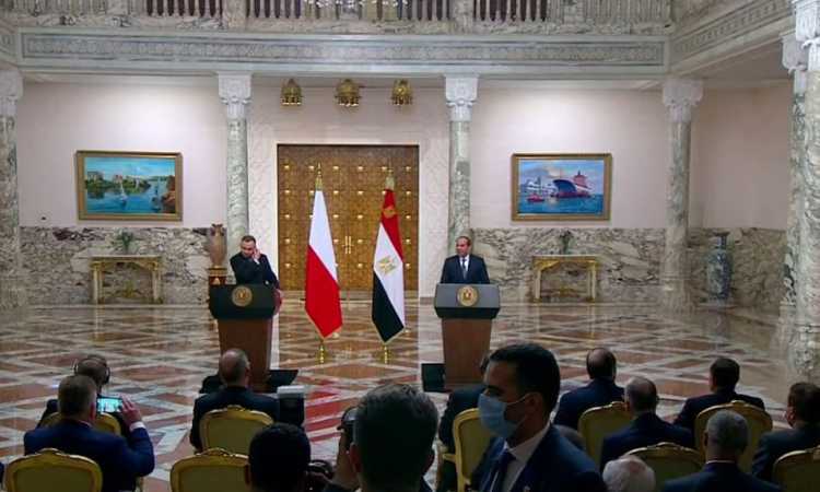 بث مباشر.. مؤتمر صحفي مشترك بين الرئيس السيسي ونظيره البولندي