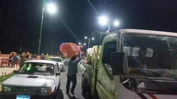 رفع ٢٤٤حالة إشغال طريق مخالف بمركزى دمنهور ورشيد 