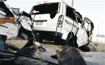   مصرع وإصابة 8 أشخاص في حادث سير بالطريق الصحراوي بأسوان