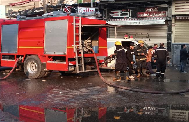 إخماد حريق داخل عقار بمنطقة المرج