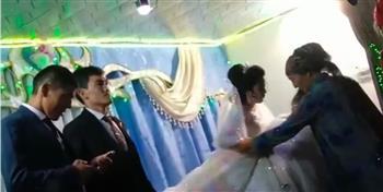 عريس يضرب زوجته في حفل زفافهما بعد فوزها عليه فى لعبة