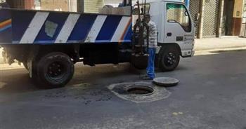 صرف إسكندرية تواصل  تطهير خطوط ومطابق الصرف الصحى خلال فصل الصيف