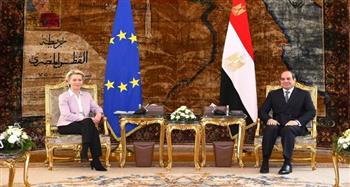   الرئيس السيسى: سعدت بلقاء رئيسة المفوضية الأوروبية