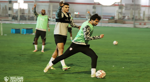 محمود علاء يخضع لتدريبات تأهيلية بمران الزمالك