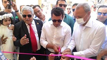 وزير الرياضة ومحافظ القليوبية يفتتحان مراكز شباب قها وسنديون بقليوب