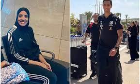فريال أشرف وسيف عيسى يحملان علم مصر في افتتاح دورة ألعاب البحر المتوسط 