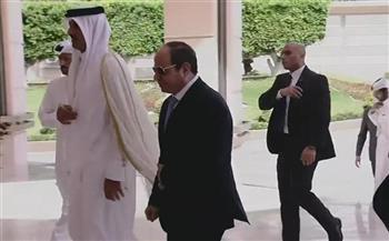 الرئيس السيسي يودع أمير قطر تميم بن حمد في ختام زيارته لمصر