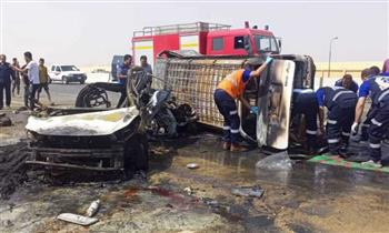   إصابة 5 أشخاص فى حادث انقلاب سيارة بطريق «القاهرة -الإسماعيلية» الصحراوى