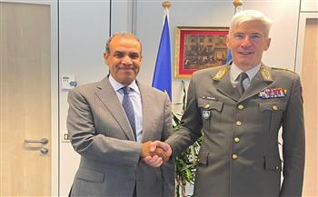   سفير مصر فى بروكسل يبحث مع رئيس اللجنة العسكرية للاتحاد الأوروبي عدد من القضايا الإقليمية