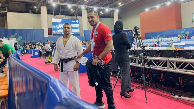 محمد عبد الموجود يصعد لنصف نهائي الجودو بألعاب البحر المتوسط