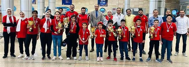 استقبال رسمى لبعثة الشطرنج بعد حصد 13 ميدالية في بطولة إفريقيا بزامبيا