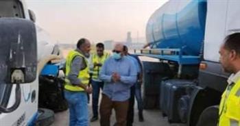 تكثيف أعمال تطهير شبكات ومطابق الصرف الصحى بالسويس والإسماعيلية وبورسعيد