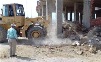   رفع 136 حالة إشغال بحي الزهور وإزالة مخالفات بناء في بني سويف