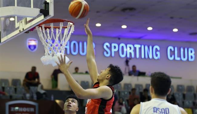 فوز منتخب الشباب لكرة السلة على نظيره الكويتي في البطولة العربية بنادي الزهور