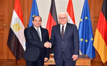   السيسي: نتطلع لتعميق علاقات الصداقة مع ألمانيا وتعزيزها على المستويين الاقتصادي والتجاري