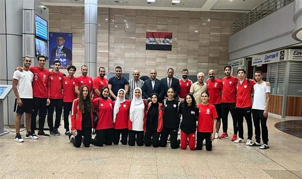 استقبال رسمى لمنتخب التايكوندو بمطار القاهرة بعد الفوز بـ 13 ميدالية ببطولة إفريقيا برواندا