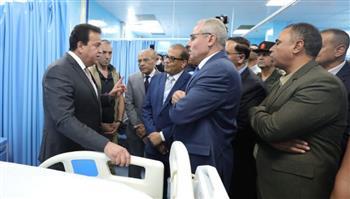 وزير التعليم العالي يزور جامعة قناة السويس ويفتتح عددًا من المنشآت الطبية