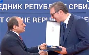   الرئيس الصربي يمنح الرئيس السيسي وسام الجمهورية الصربية