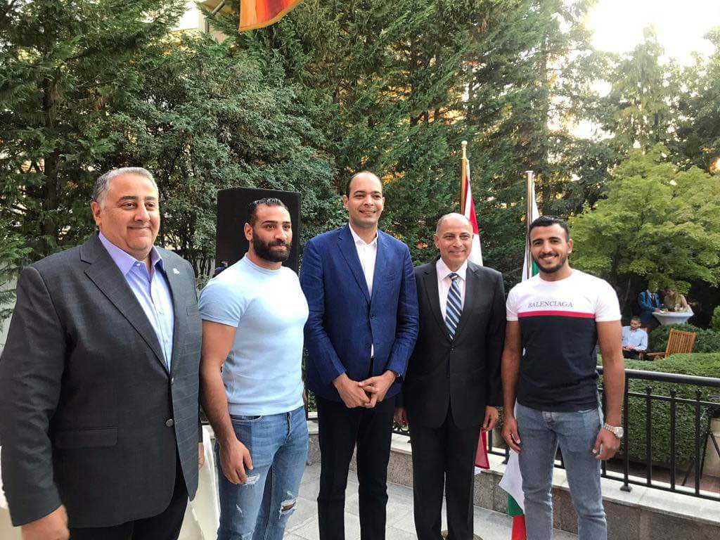 بحضور مساعد وزير الرياضة السفير المصري ببلغاريا يلتقي بطلي المصارعة كيشو ومصطفي