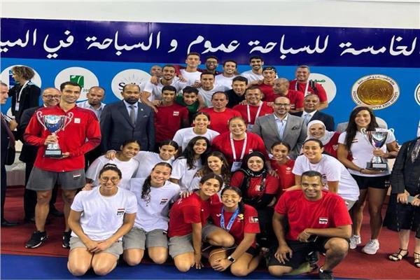 الأولمبية تهنىء اتحاد السباحة بالحصول على المركز الأول للبطولة العربية
