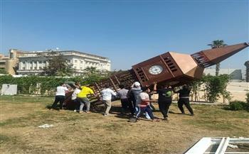 محافظة الجيزة تزيل أكبر قاعة أفراح وفوتوسيشن مخالفة بطريق مصر الفيوم مع مصر الأسكندرية الصحراوي 