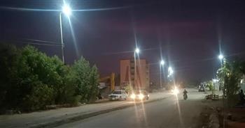 الإنتهاء من إنارة طريق المدينة الصناعية بالصالحية 