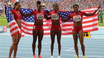   فوز سيدات أمريكا بذهبية سباق التتابع أربعة في 400 متر ببطولة العالم لألعاب القوى