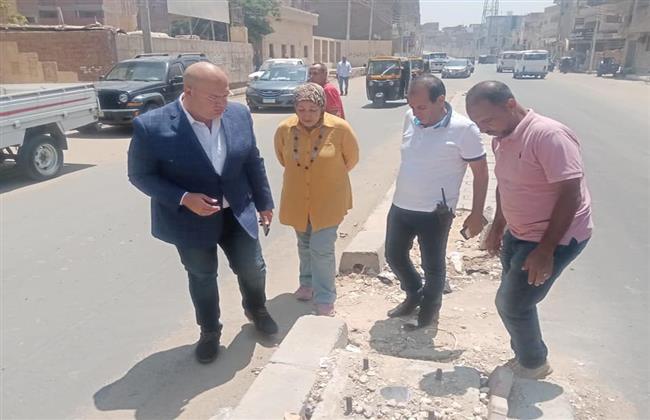 نائب محافظ الجيزة يتفقد أعمال التطوير والرصف بالبدرشين