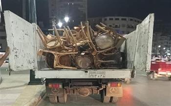 حملات لرفع الاشغالات بعدد من المناطق بمدينة دمياط