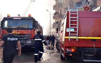   اخماد حريق ضخم بمخزن إحدى الشركات بالإسكندرية