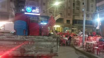 رفع 755 حالة إشغال طريق مخالف بنطاق 3 مراكز بالبحيرة