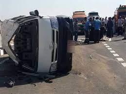  إصابة 8 أشخاص في حادث انقلاب سيارة ميكروباص بالوادي الجديد