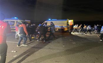   مصرع وإصابة 18 شخص في حادث مروري بطريق «سفاجا - قنا»
