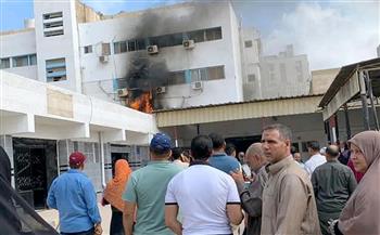   حريق بالعناية المركزة بمستشفى كفر الشيخ العام بقسم الباطنة