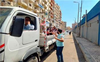 رفع 894 حالة إشغال طريق مخالف بنطاق 6 بالبحيرة