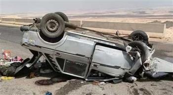 إصابة 7 فى حادث انقلاب سيارة بالبحيرة