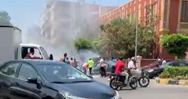 إصابة شخص فى حريق بمنزل بقرية الورق بسيدي سالم فى كفر الشيخ