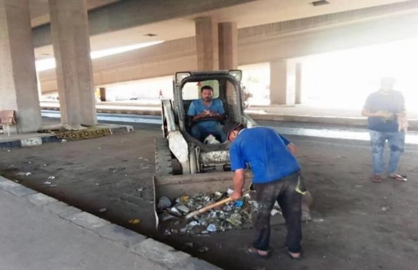 رفع 290 طن قمامة و30 طن أتربة من المنطقة المركزية بالمنصورة