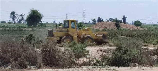 إزالة التعديات على أراضي الدولة ضمن الموجه 20 تنفيذ ببرج العرب