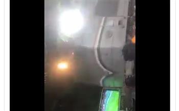 شاهد.. قطار يقتحم مقهى خلال مشاهدة مباراة كرة قدم في مصر
