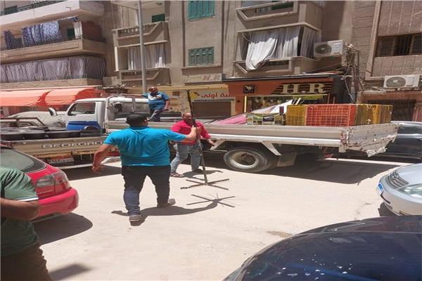 رفع 1190 حالة إشغال طريق مخالف بنطاق بالبحيرة