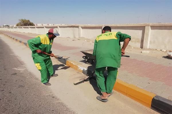 متابعة لأعمال النظافة اليومية بمدينة الغردقة