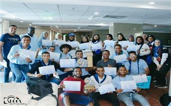 وفد جوالة كلية التجارة يحصد مراكز متقدمة في مسابقات الدورة 35 لمعسكرات جوالة الجامعات بجامعة حلوان