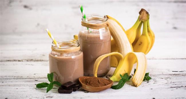 طريقة مشروب الشوكولاتة بالموز المثلج