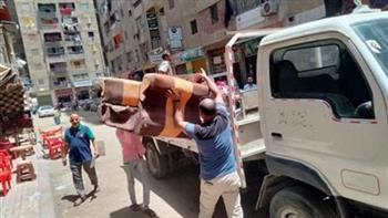رفع 810 حالات  إشغال طريق و9 محاضر للمخالفين ب 5 مراكز بالبحيرة في حملات مكبرة